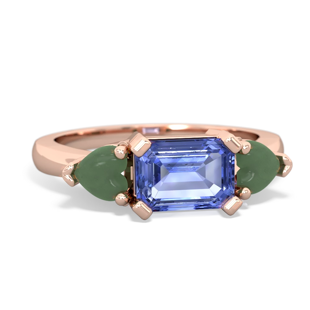 Tanzanite Three Stone 14K Rose Gold ring R5235