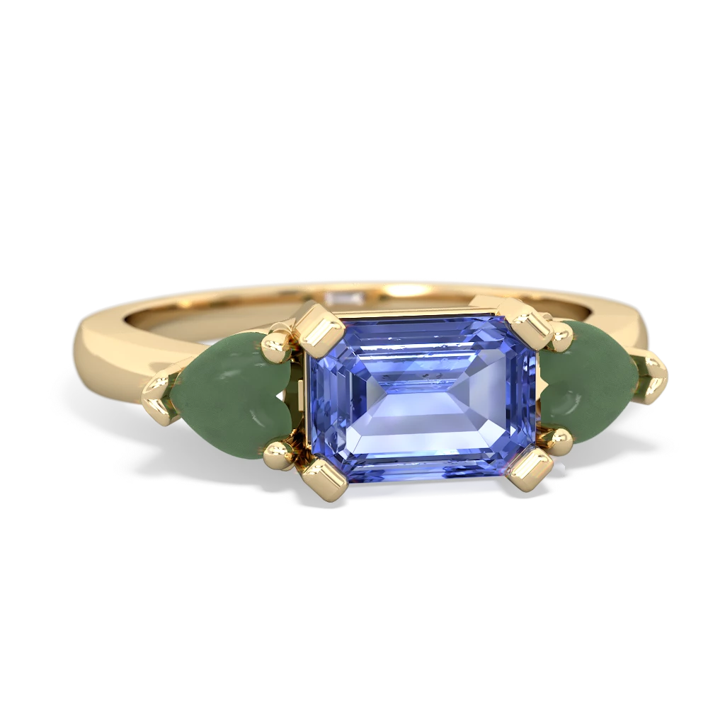 Tanzanite Three Stone 14K Yellow Gold ring R5235