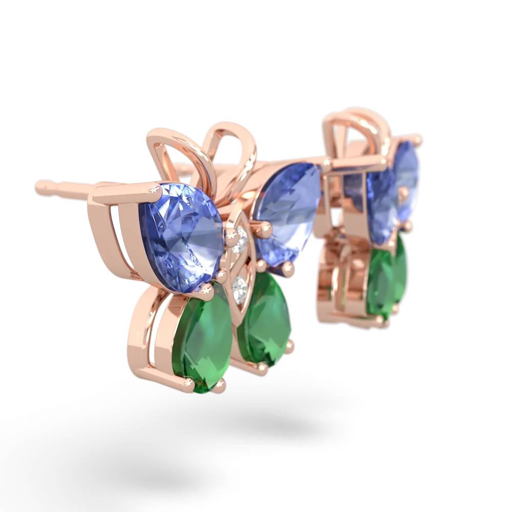 Tanzanite Butterfly 14K Rose Gold earrings E2215