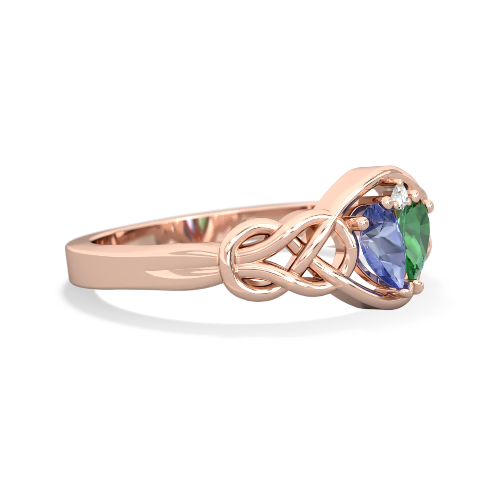 Tanzanite Celtic Love Knot 14K Rose Gold ring R5420