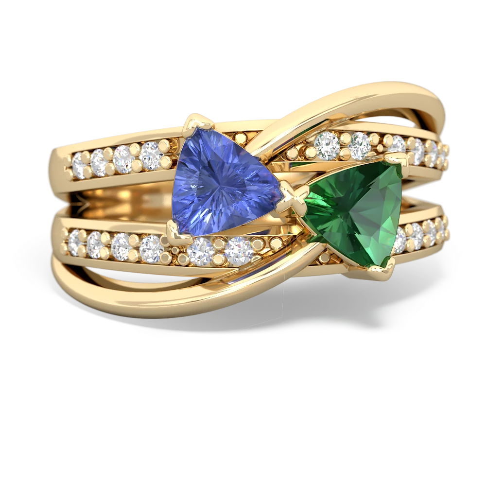 Tanzanite Bowtie 14K Yellow Gold ring R2360