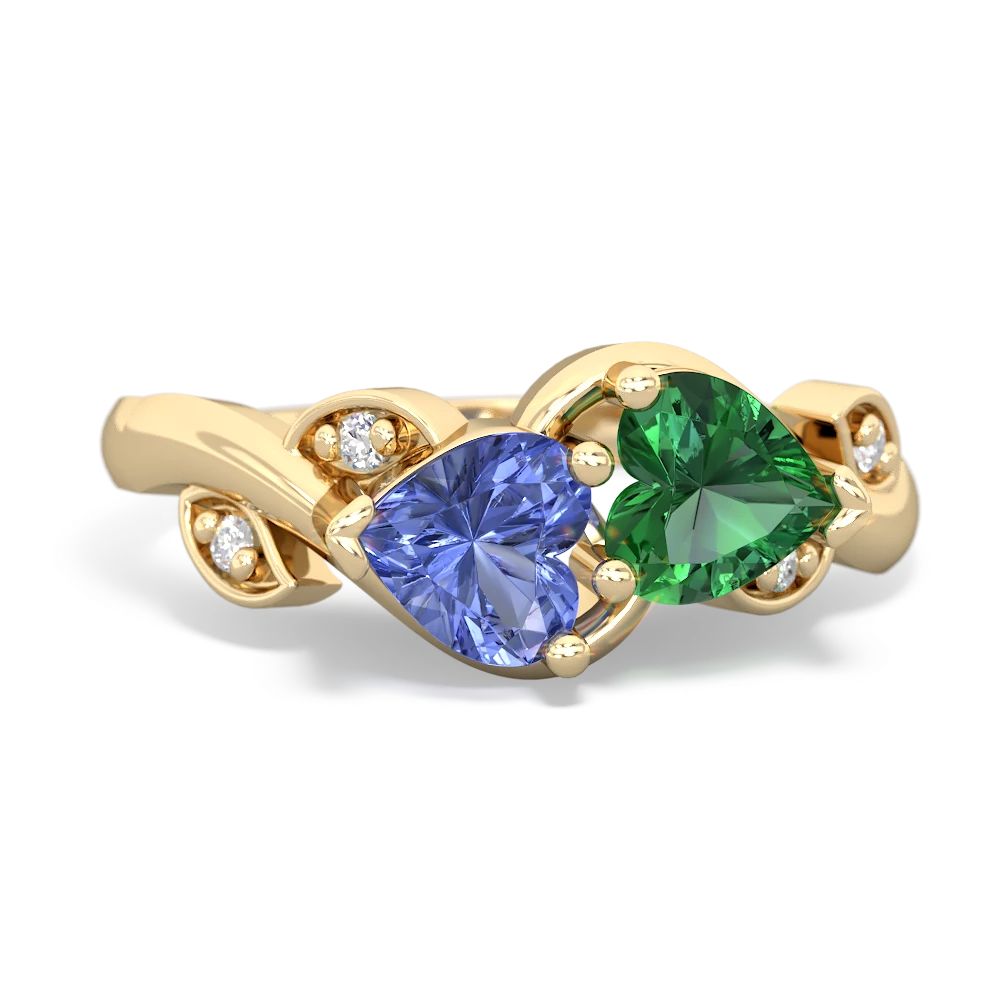 Tanzanite Floral Elegance 14K Yellow Gold ring R5790