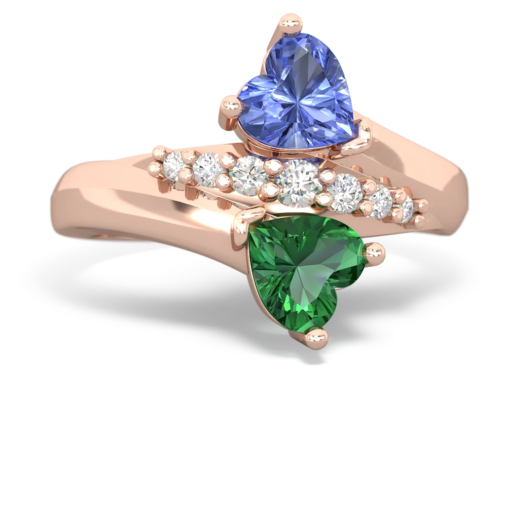 Tanzanite Heart To Heart 14K Rose Gold ring R2064