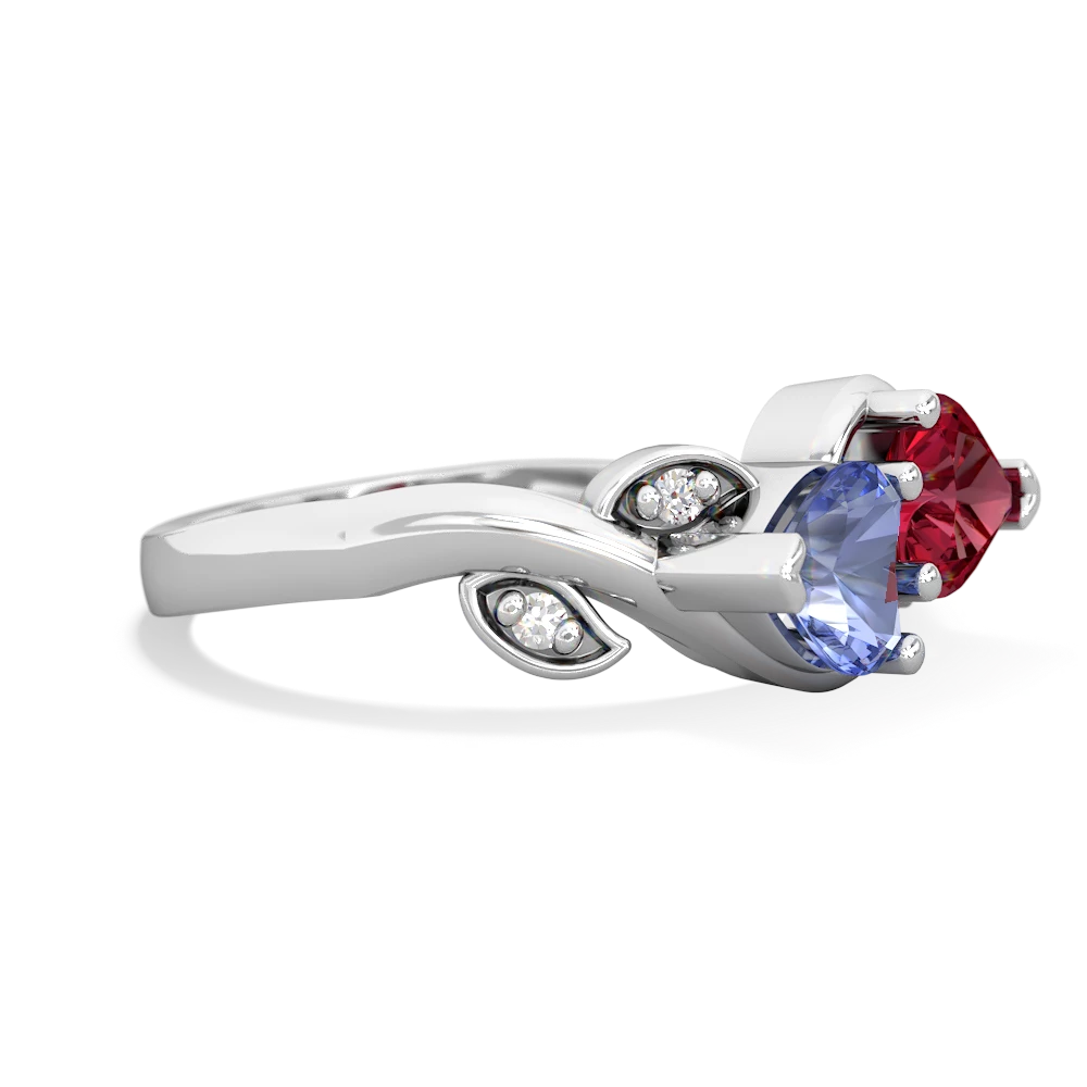 Tanzanite Floral Elegance 14K White Gold ring R5790