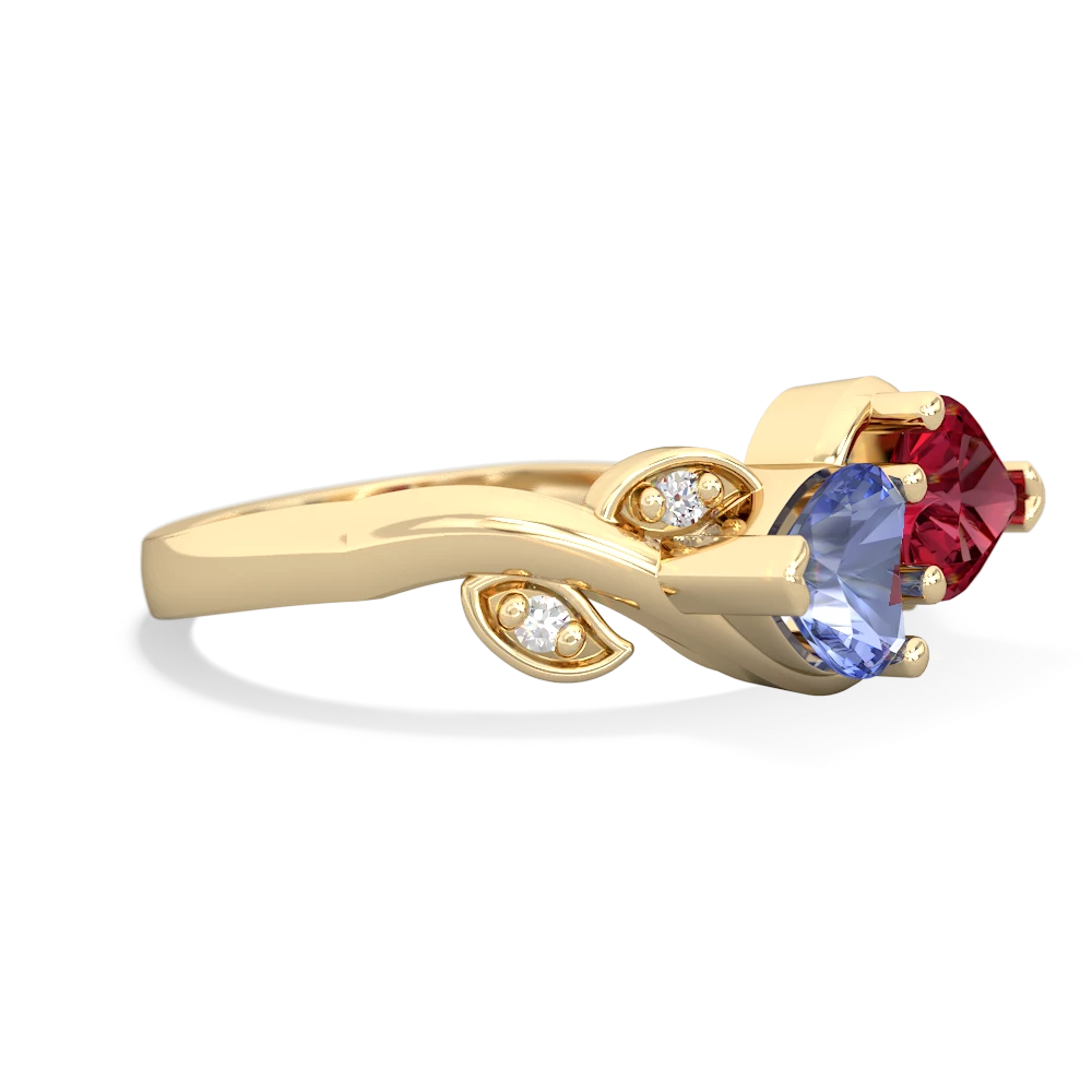 Tanzanite Floral Elegance 14K Yellow Gold ring R5790