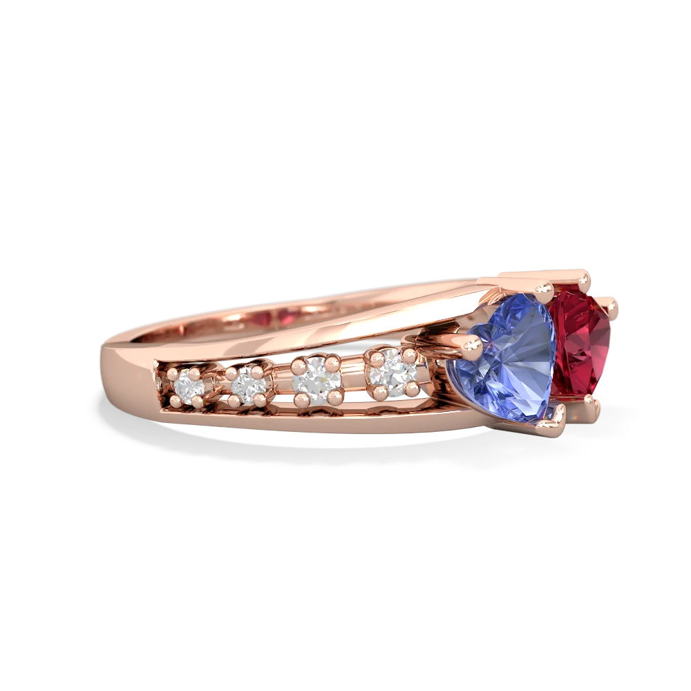 Tanzanite Heart To Heart 14K Rose Gold ring R3342