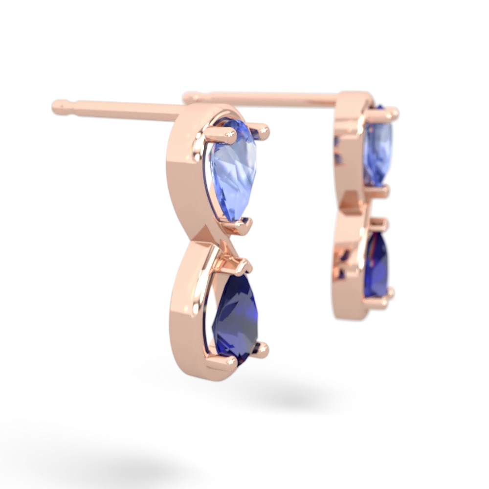 Tanzanite Infinity 14K Rose Gold earrings E5050