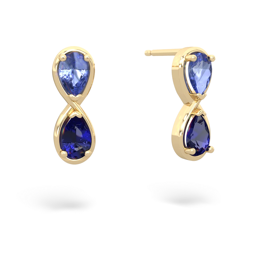 Tanzanite Infinity 14K Yellow Gold earrings E5050