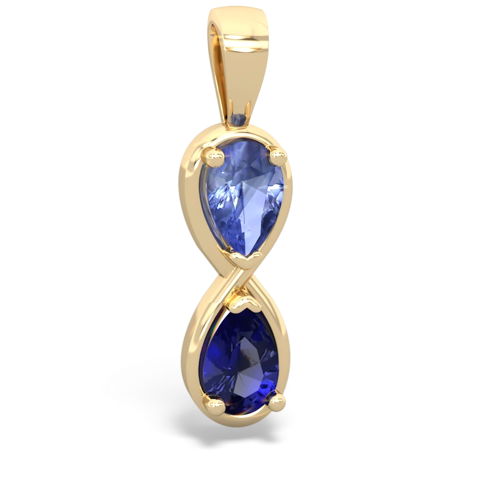 Tanzanite Infinity 14K Yellow Gold pendant P5050