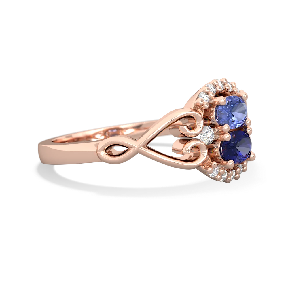 Tanzanite Love Nest 14K Rose Gold ring R5860