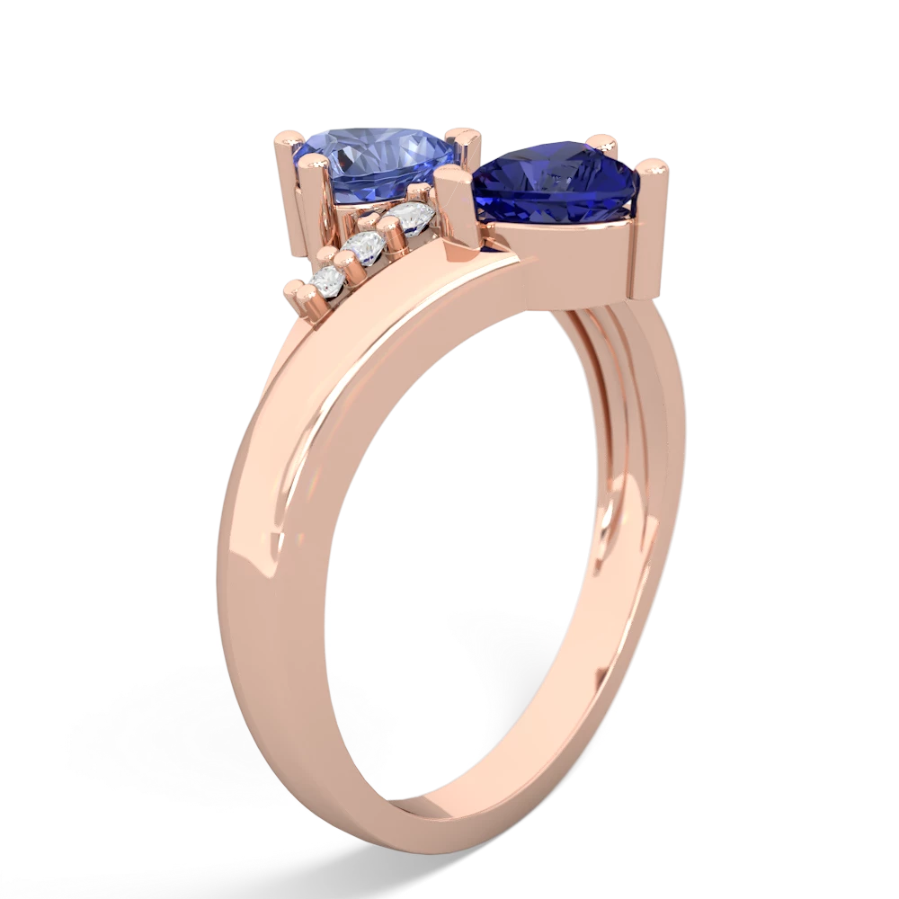 Tanzanite Heart To Heart 14K Rose Gold ring R2064