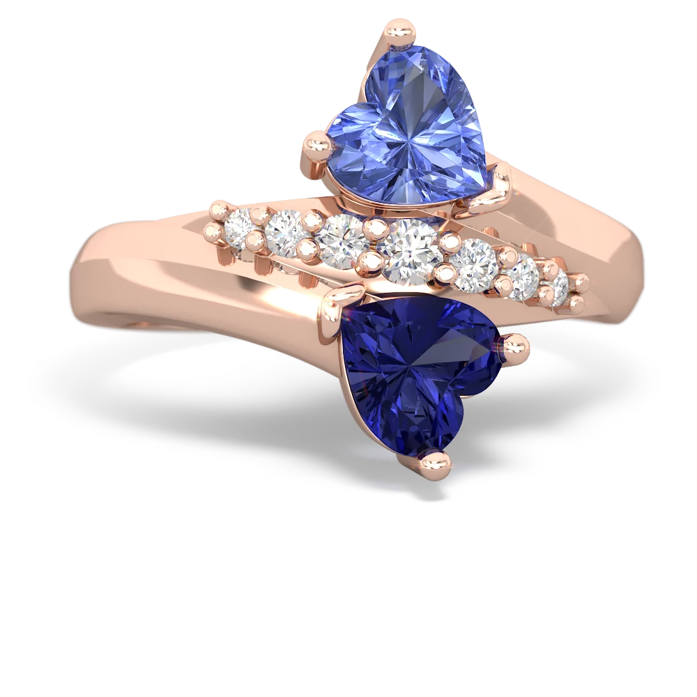 Tanzanite Heart To Heart 14K Rose Gold ring R2064