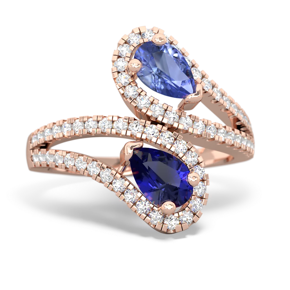 Tanzanite Diamond Dazzler 14K Rose Gold ring R3000