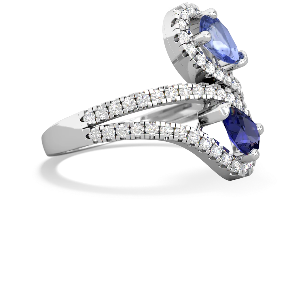 Tanzanite Diamond Dazzler 14K White Gold ring R3000