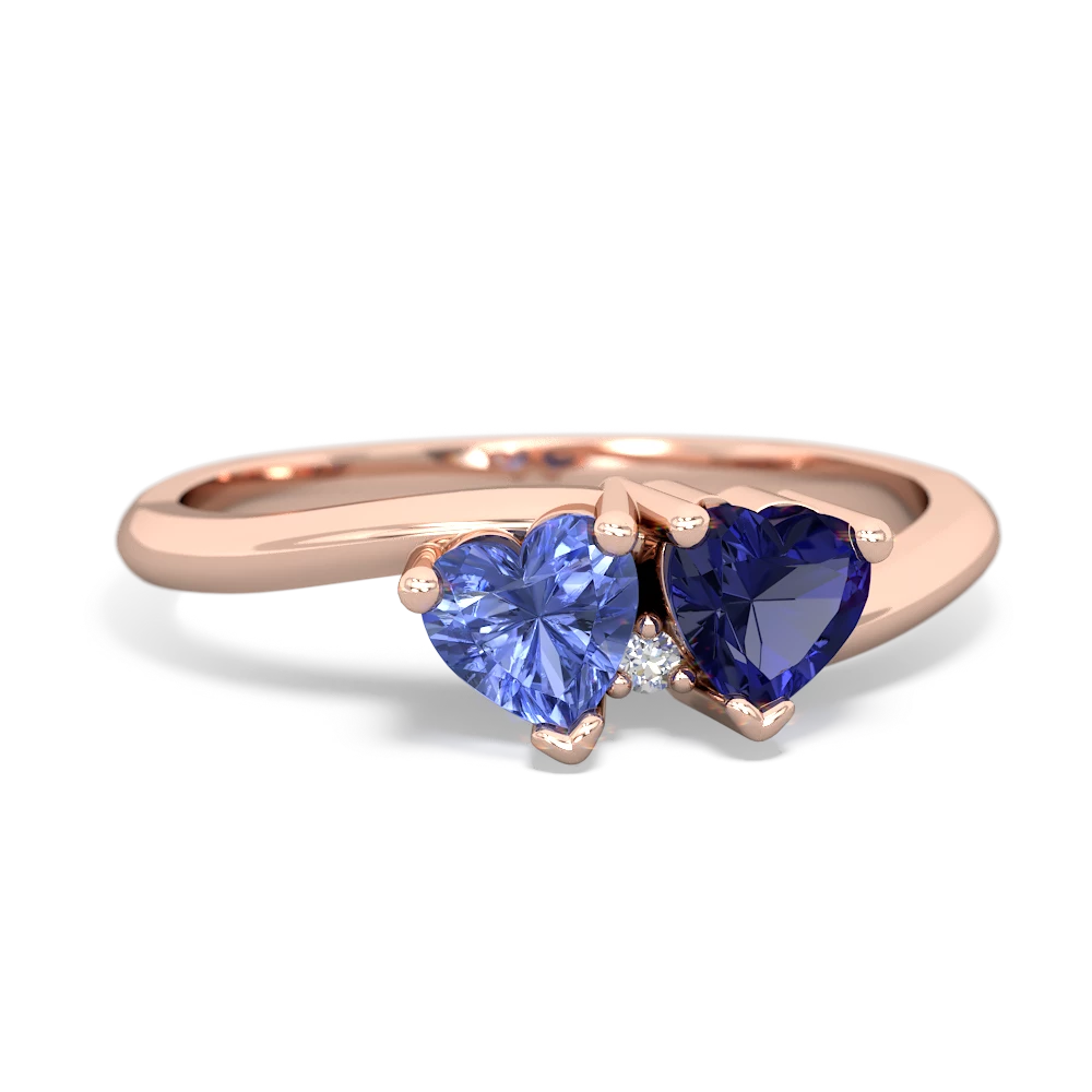 Tanzanite Sweethearts 14K Rose Gold ring R5260