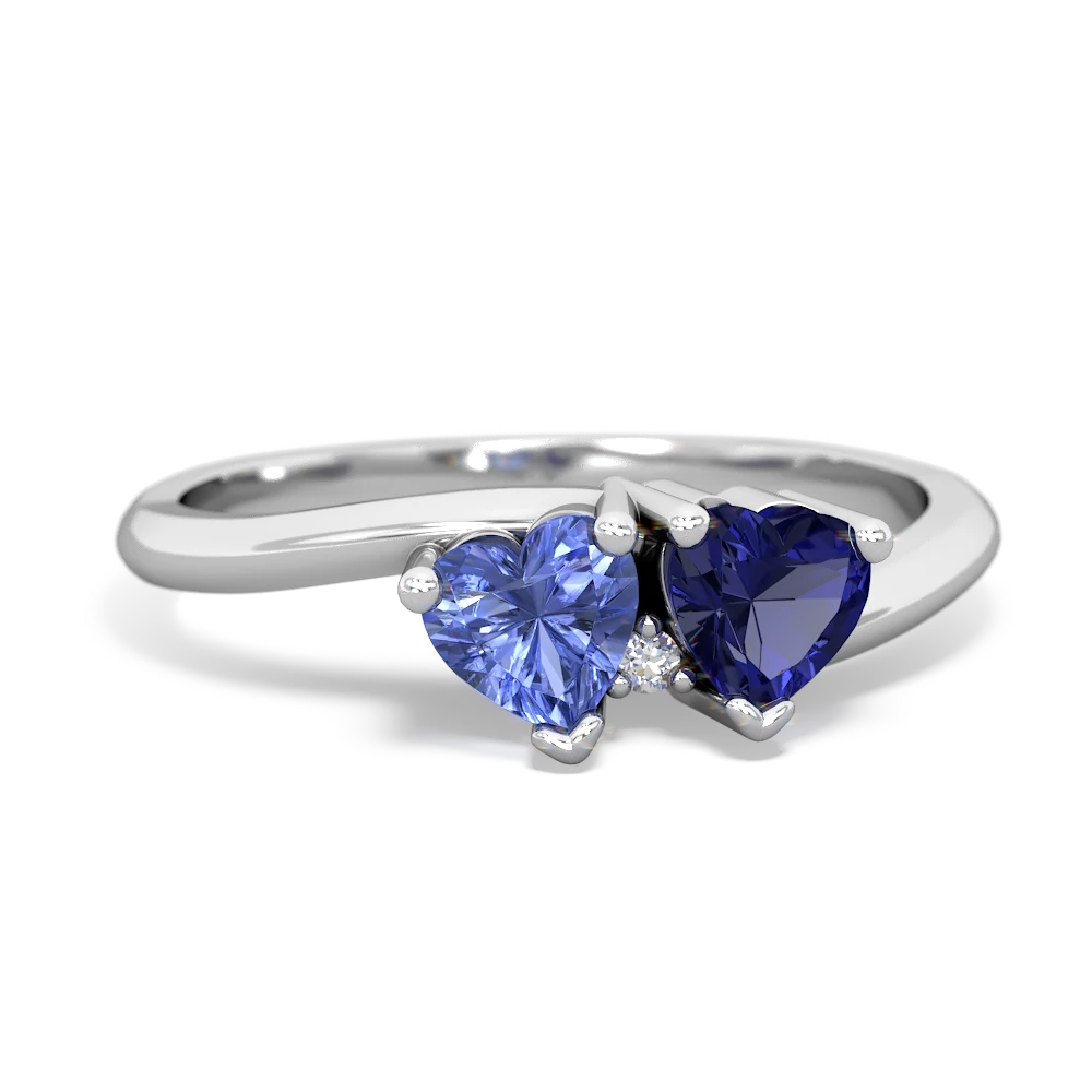 Tanzanite Sweethearts 14K White Gold ring R5260