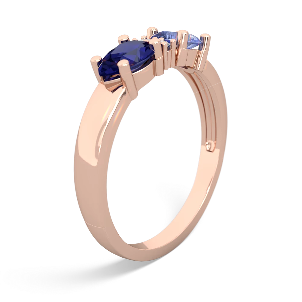 Tanzanite Pear Bowtie 14K Rose Gold ring R0865