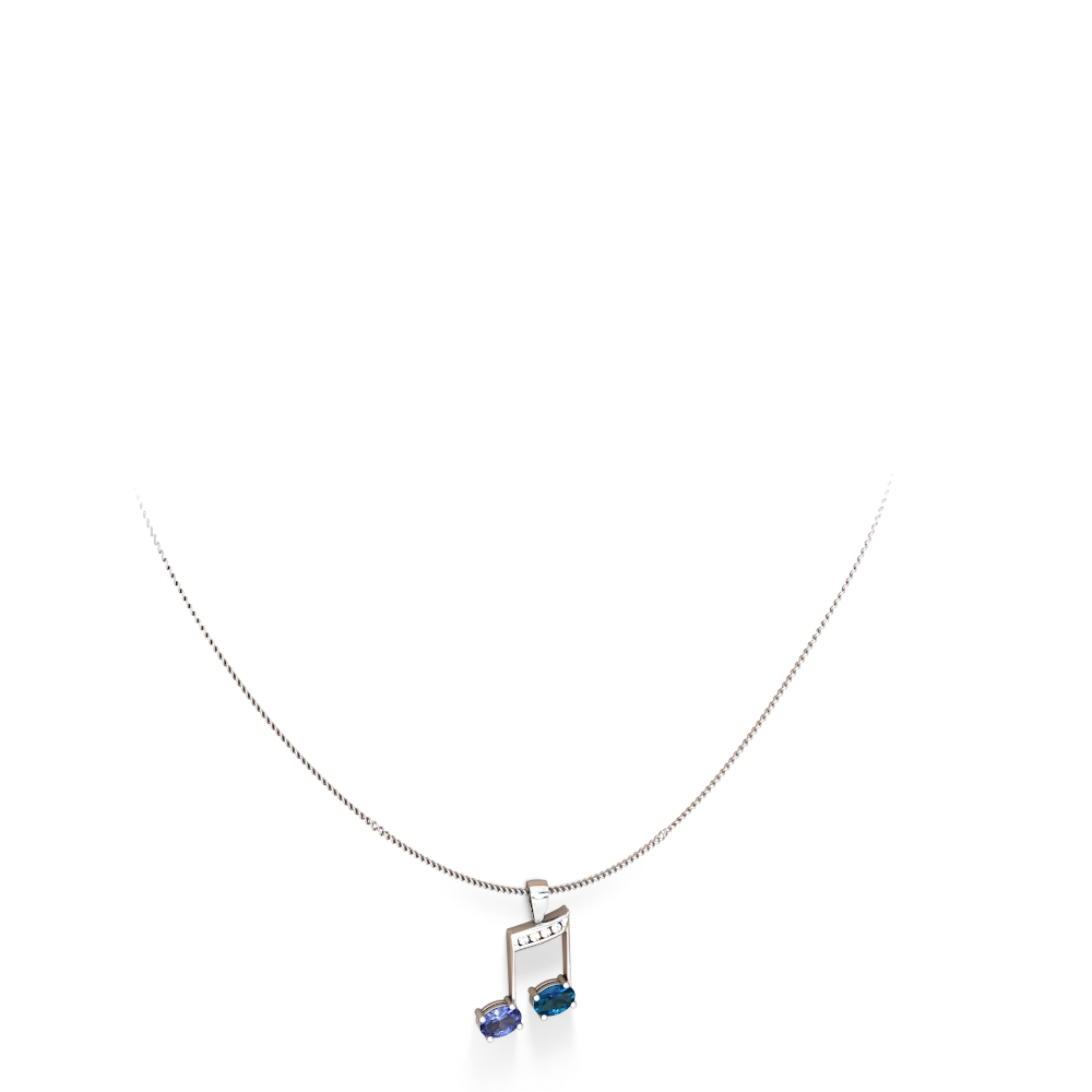 Tanzanite Color Of Music 14K White Gold pendant P3334