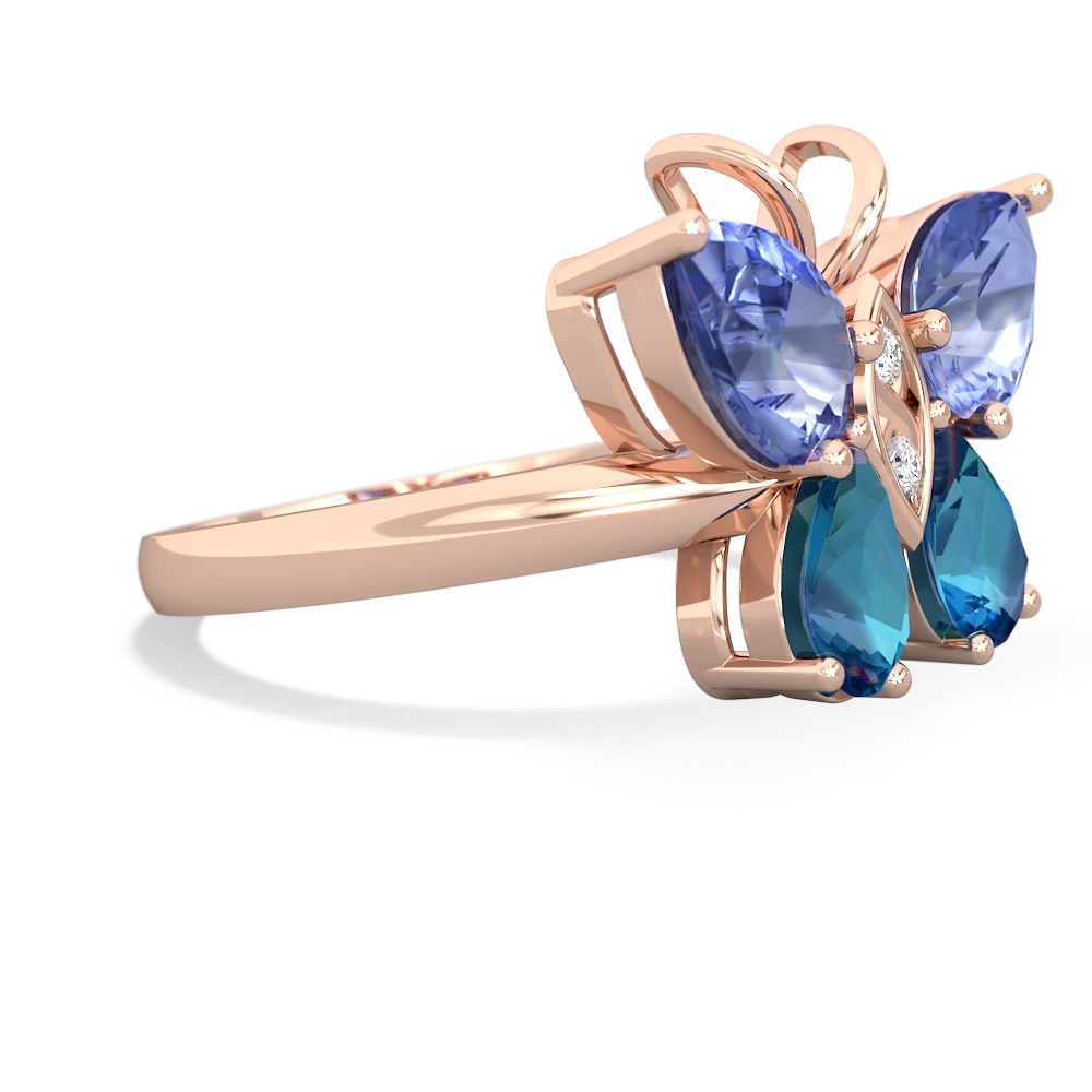 Tanzanite Butterfly 14K Rose Gold ring R2215