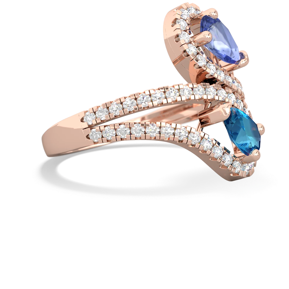 Tanzanite Diamond Dazzler 14K Rose Gold ring R3000