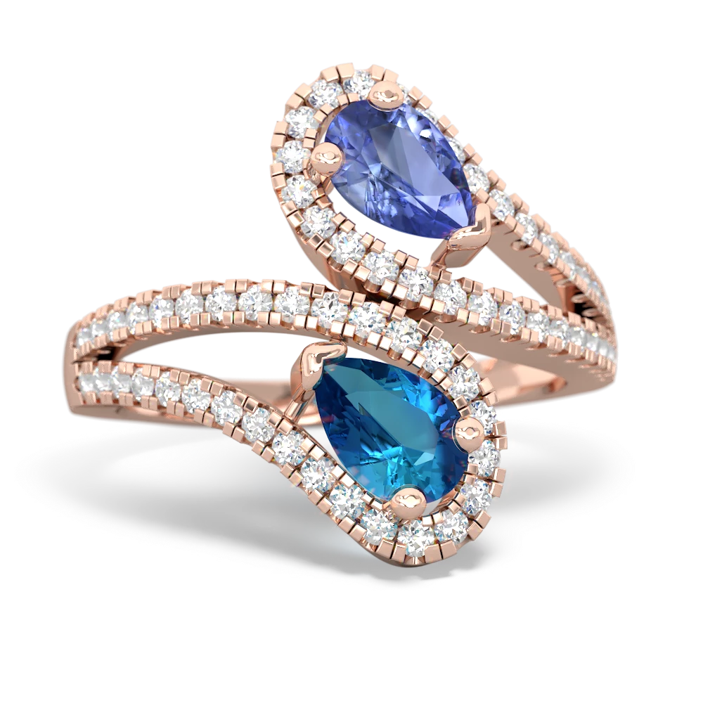 Tanzanite Diamond Dazzler 14K Rose Gold ring R3000