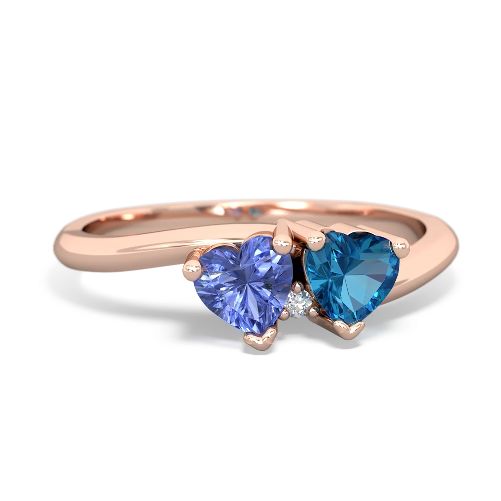 Tanzanite Sweethearts 14K Rose Gold ring R5260