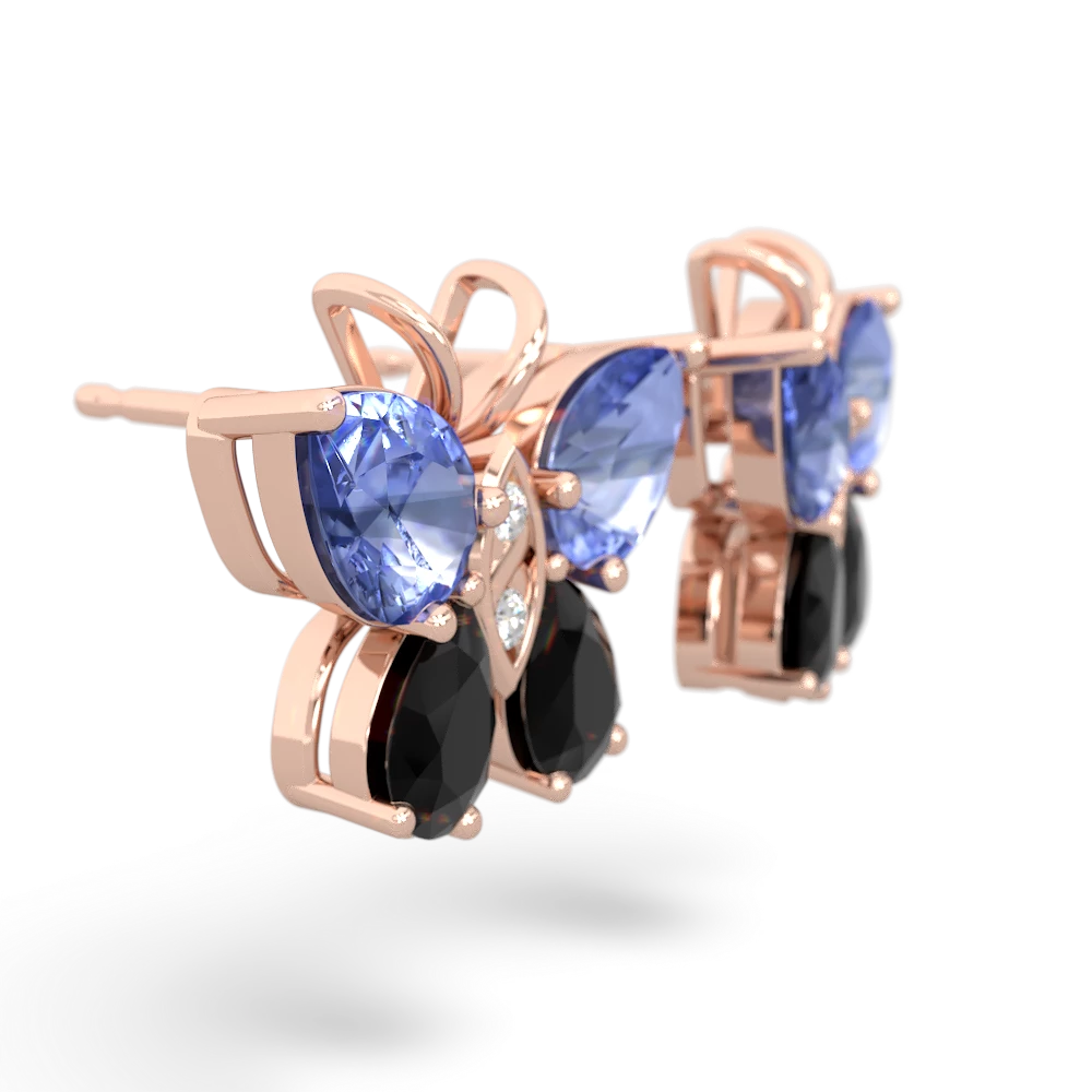 Tanzanite Butterfly 14K Rose Gold earrings E2215