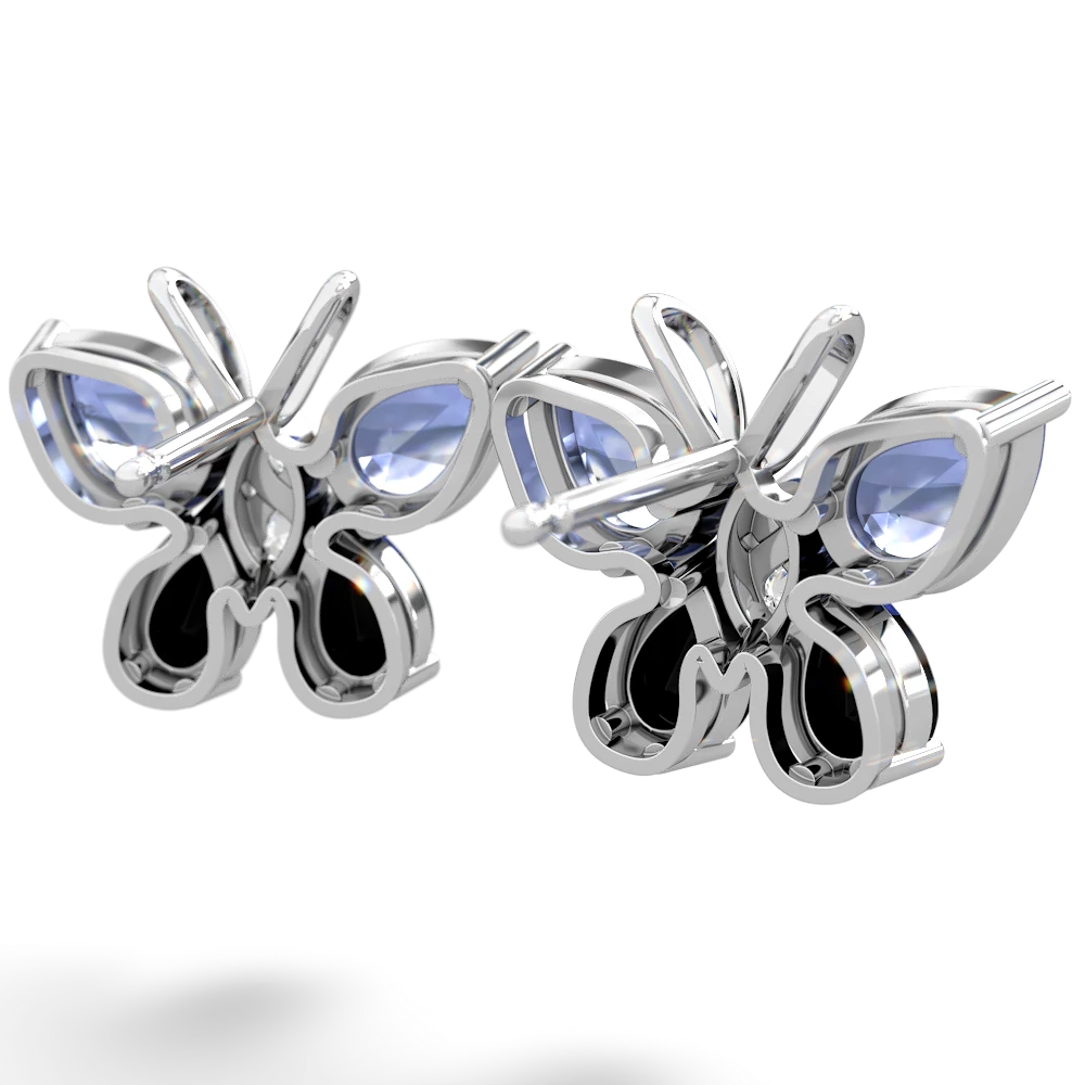 Tanzanite Butterfly 14K White Gold earrings E2215