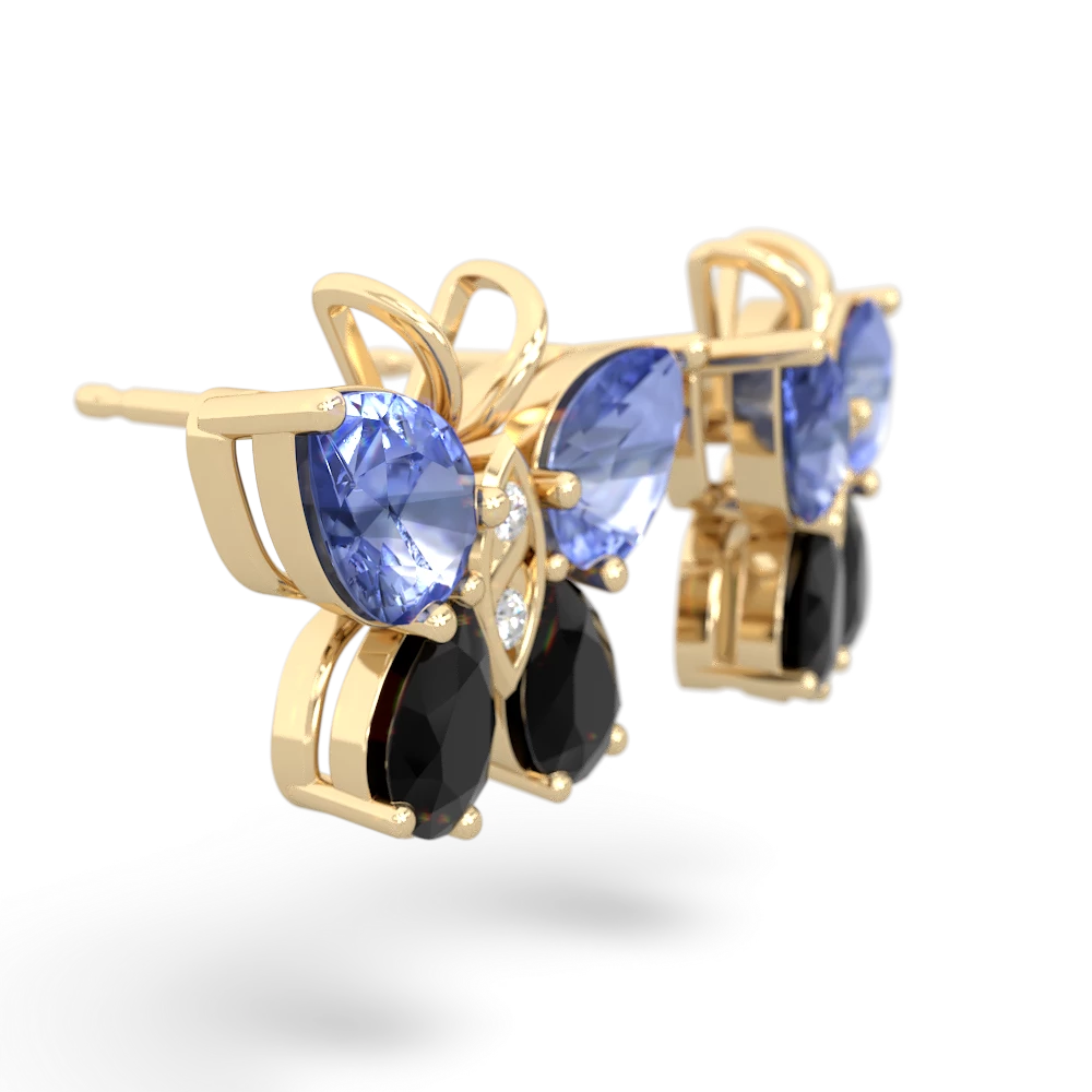 Tanzanite Butterfly 14K Yellow Gold earrings E2215