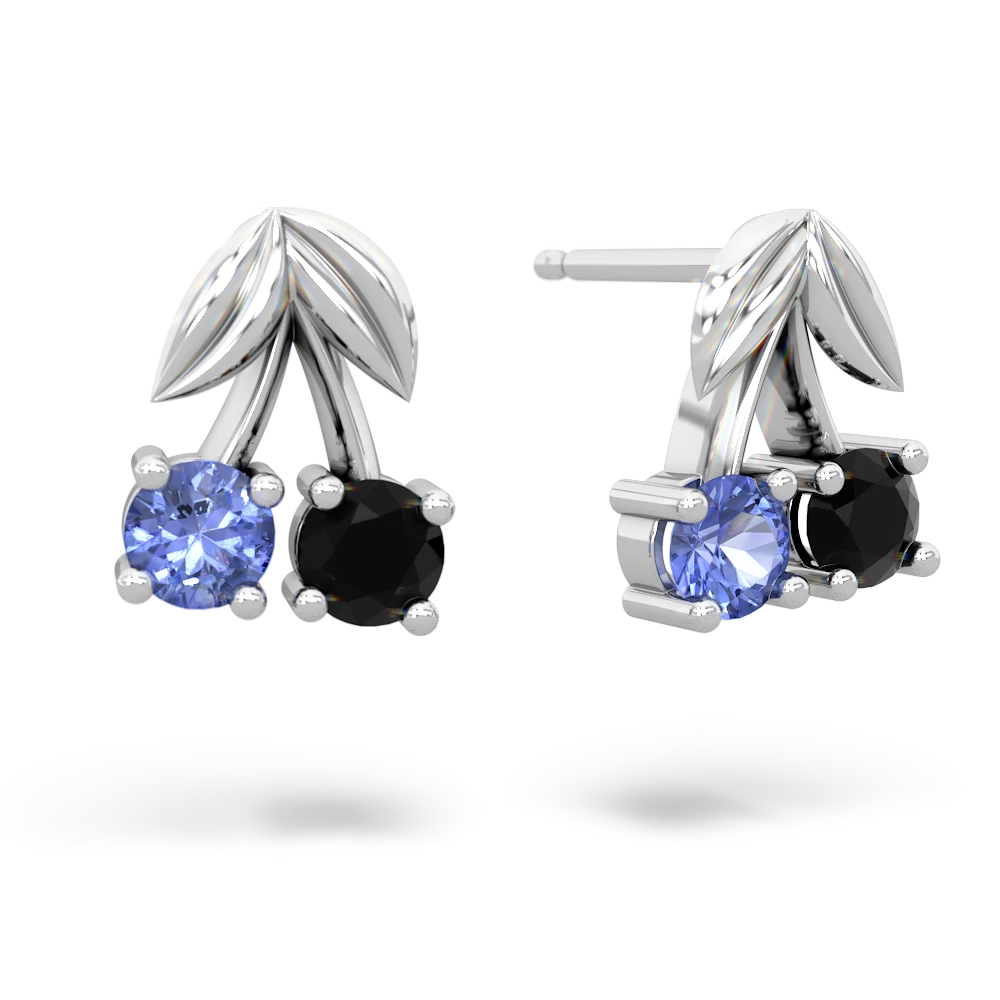 Tanzanite Sweet Cherries 14K White Gold earrings E7001