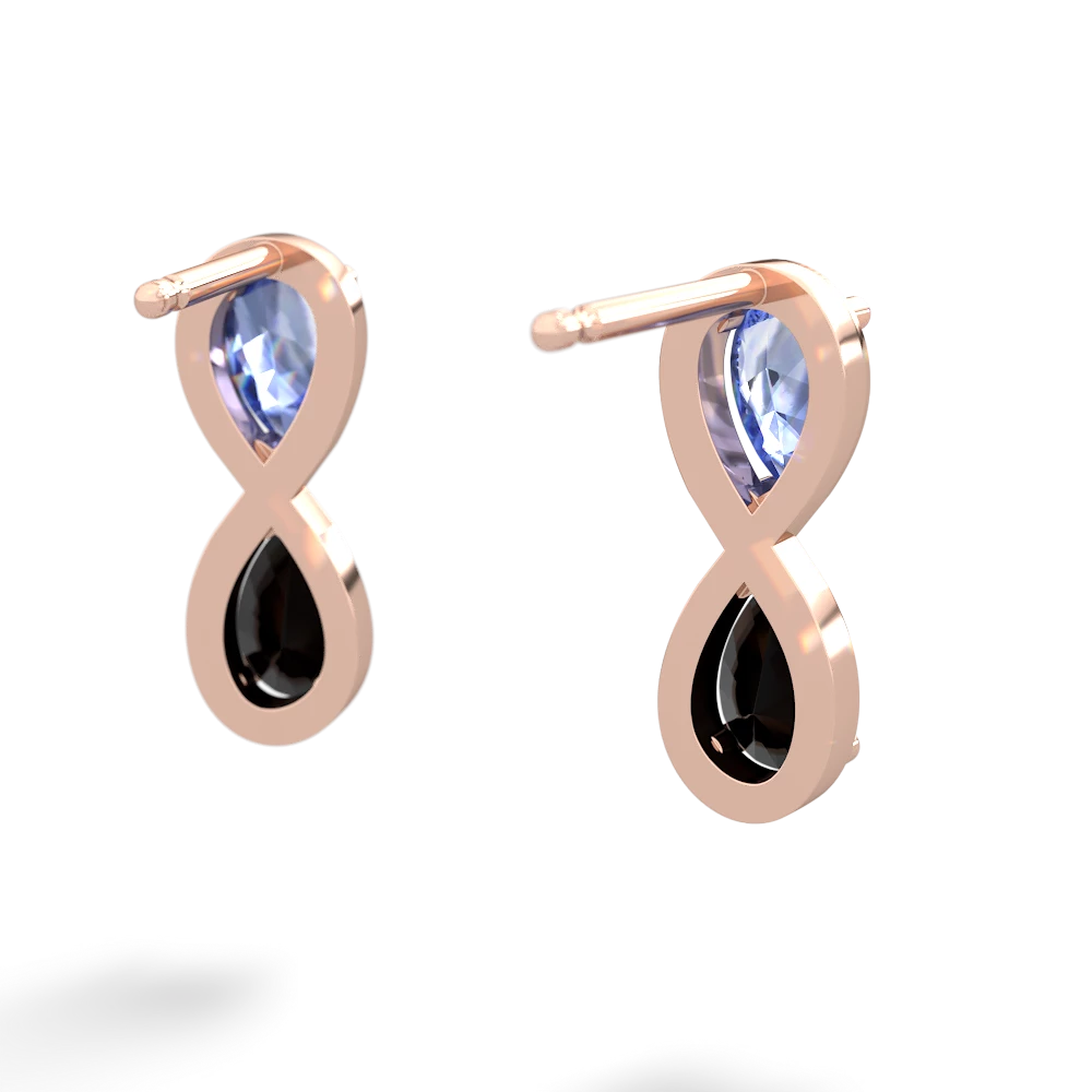Tanzanite Infinity 14K Rose Gold earrings E5050