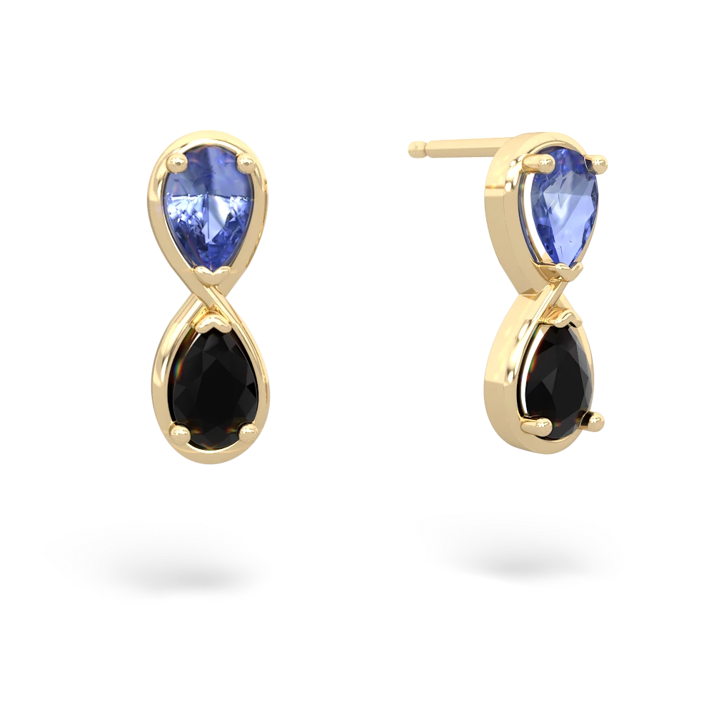 Tanzanite Infinity 14K Yellow Gold earrings E5050