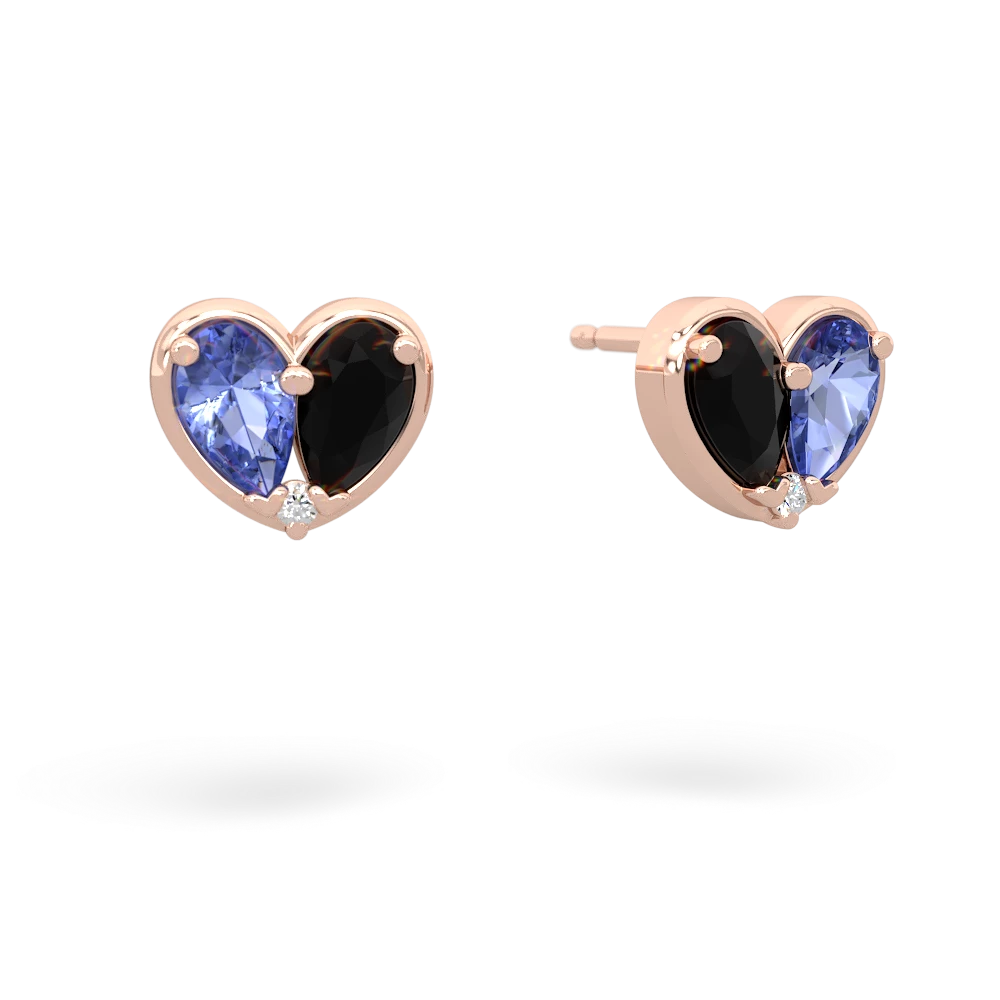 Tanzanite 'Our Heart' 14K Rose Gold earrings E5072