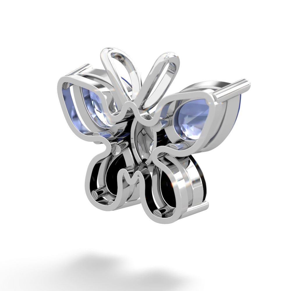 Tanzanite Butterfly 14K White Gold pendant P2215