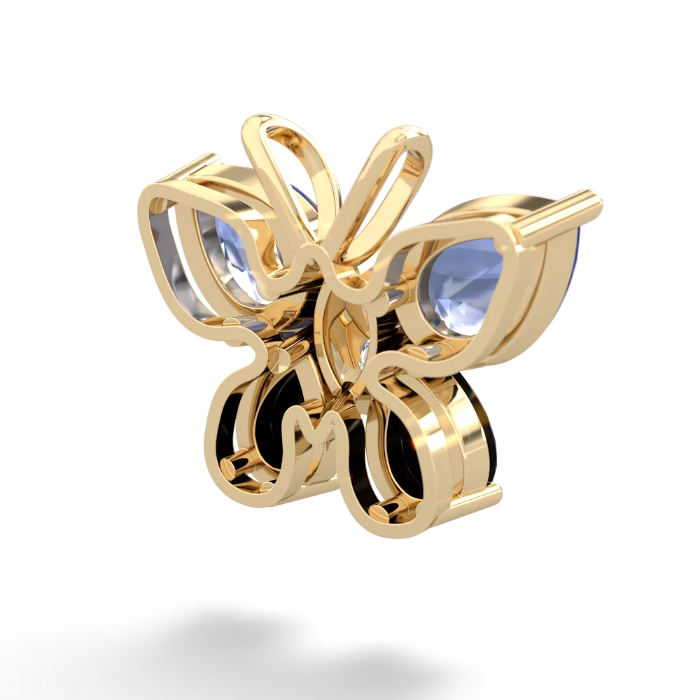 Tanzanite Butterfly 14K Yellow Gold pendant P2215