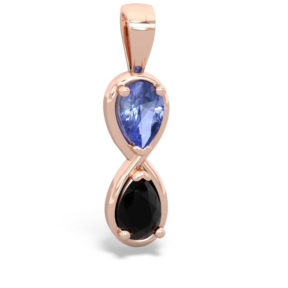 Tanzanite Infinity 14K Rose Gold pendant P5050