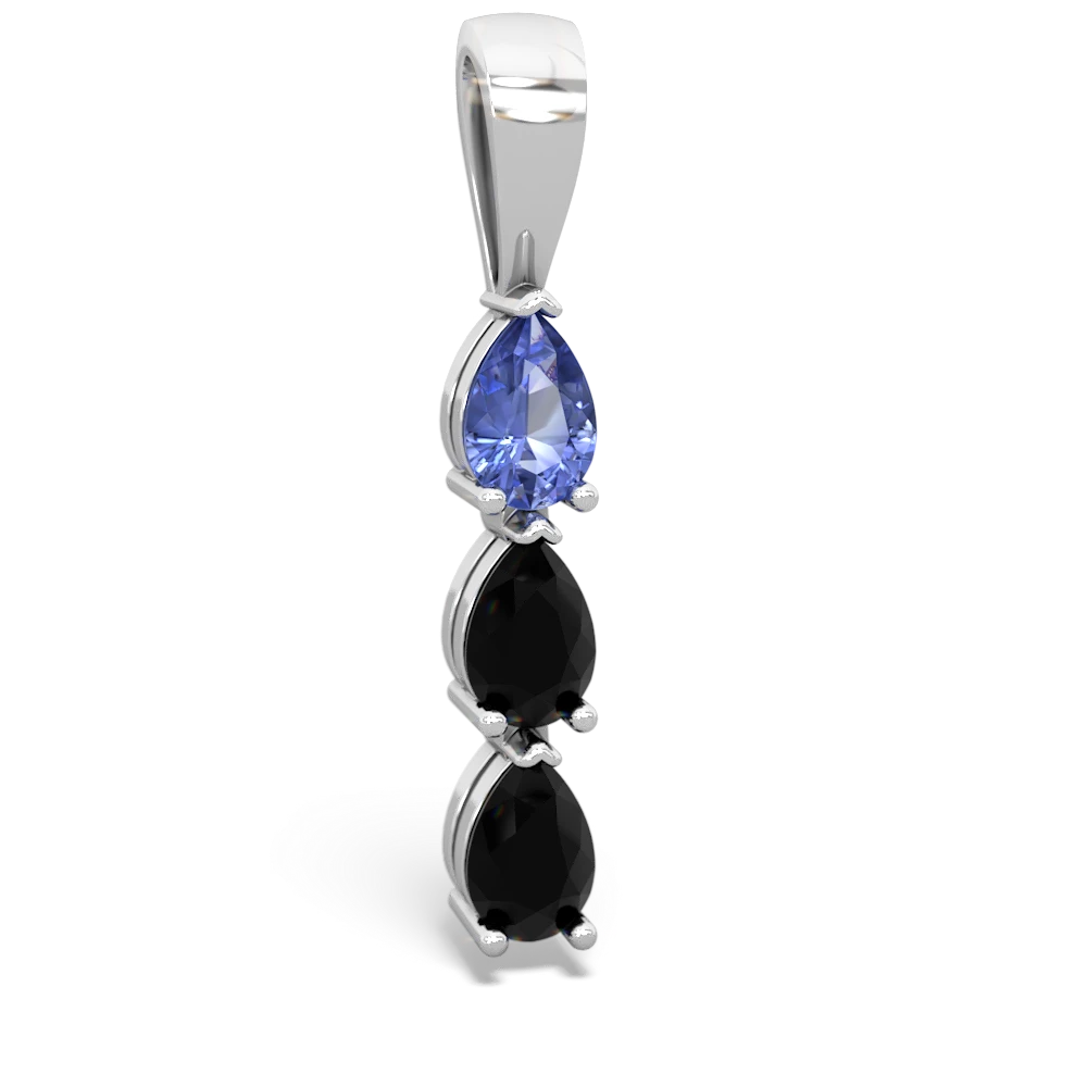 Tanzanite Dew Drops 14K White Gold pendant P2251