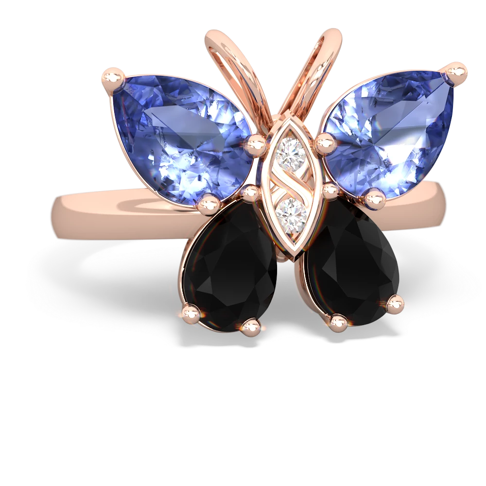 Tanzanite Butterfly 14K Rose Gold ring R2215