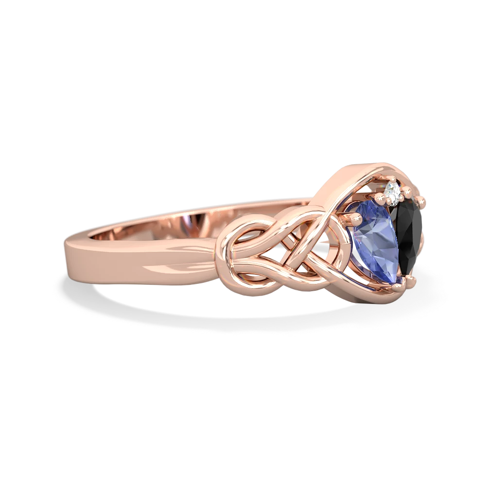 Tanzanite Celtic Love Knot 14K Rose Gold ring R5420