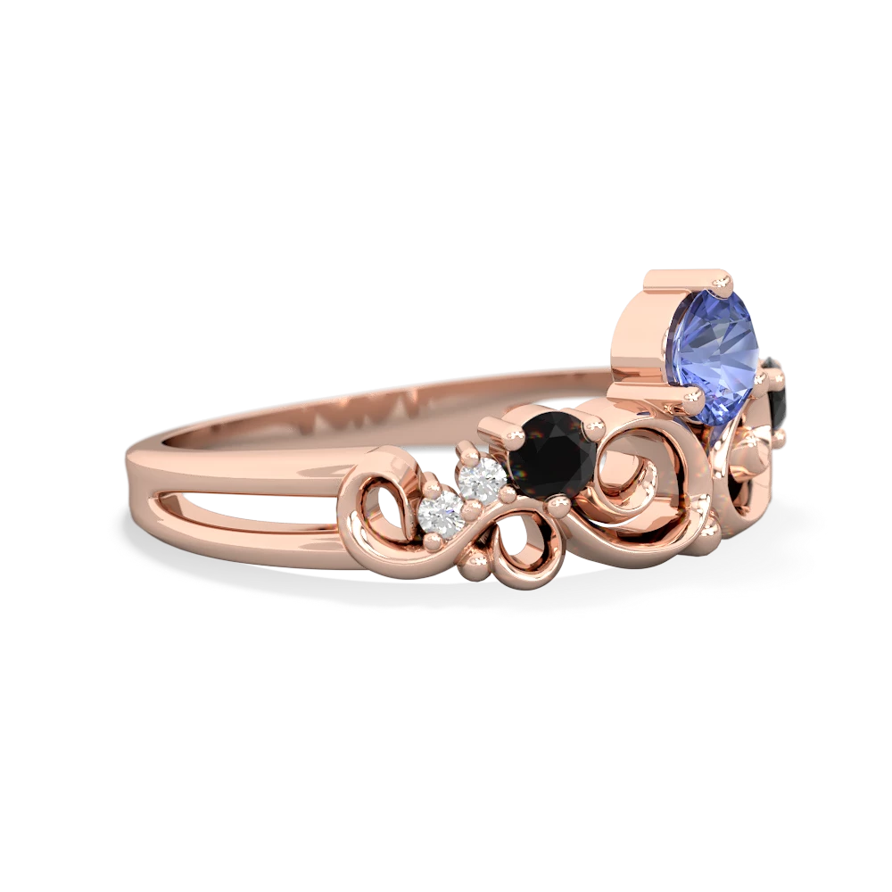 Tanzanite Crown Keepsake 14K Rose Gold ring R5740