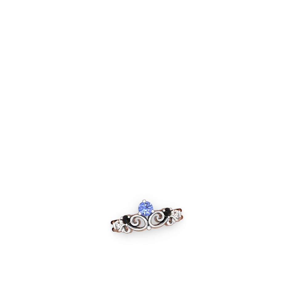 Tanzanite Crown Keepsake 14K White Gold ring R5740