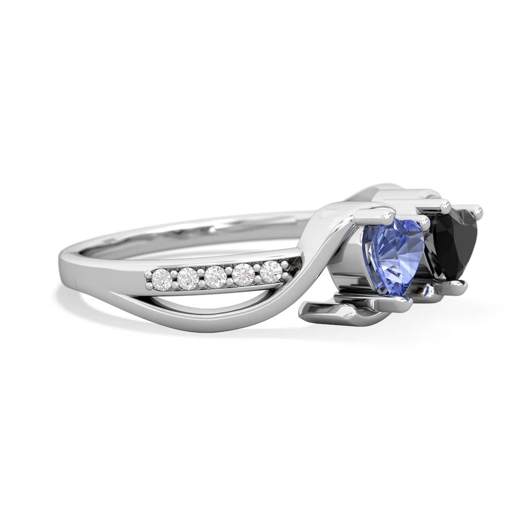 Tanzanite Side By Side 14K White Gold ring R3090