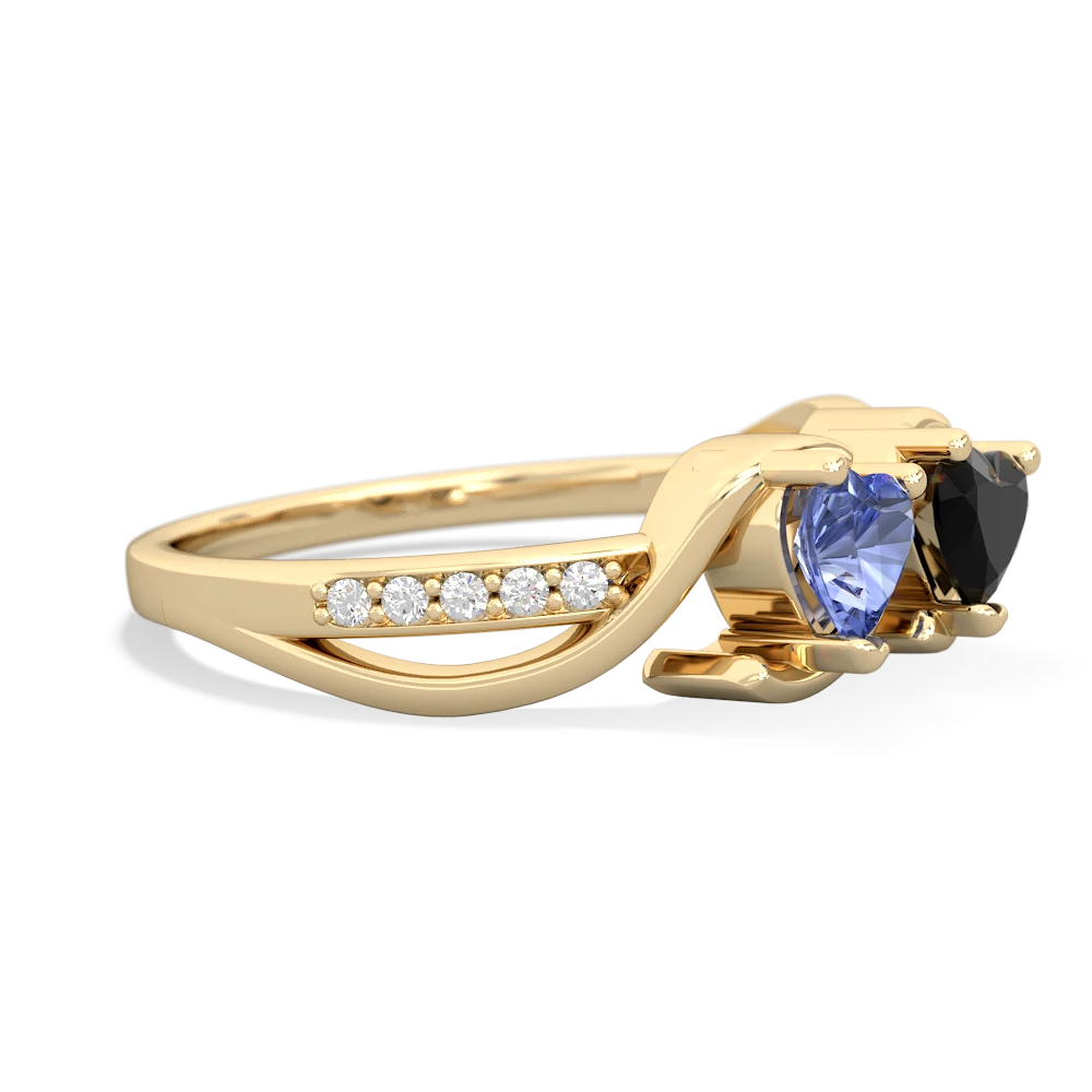 Tanzanite Side By Side 14K Yellow Gold ring R3090