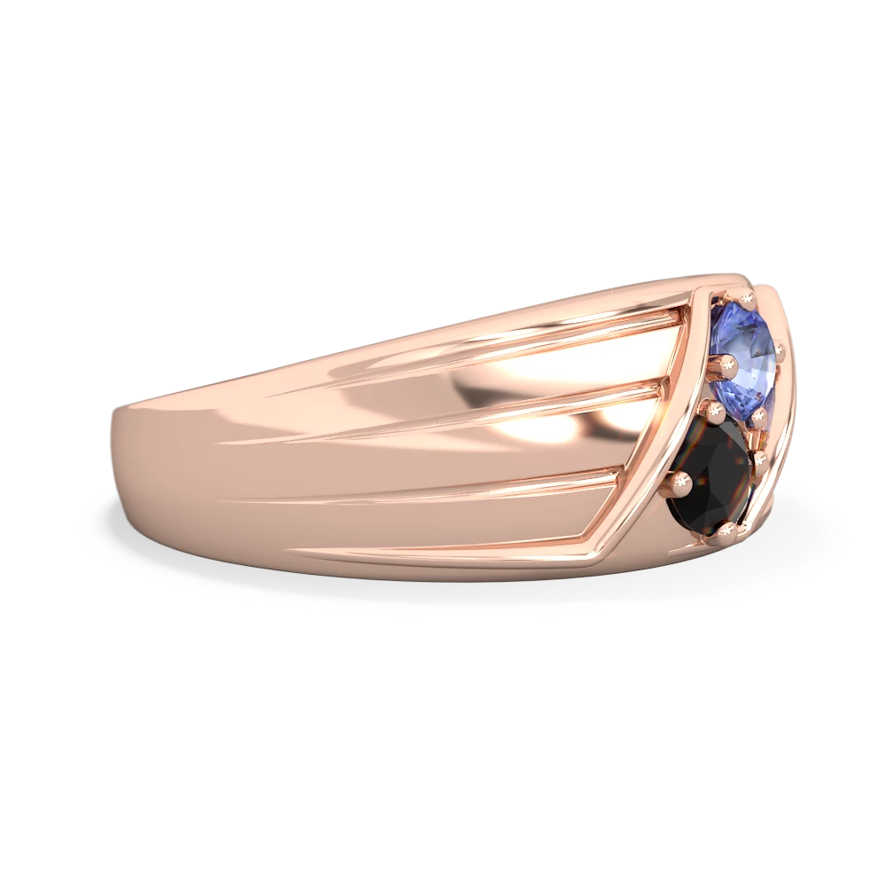 Tanzanite Men's Streamline 14K Rose Gold ring R0460