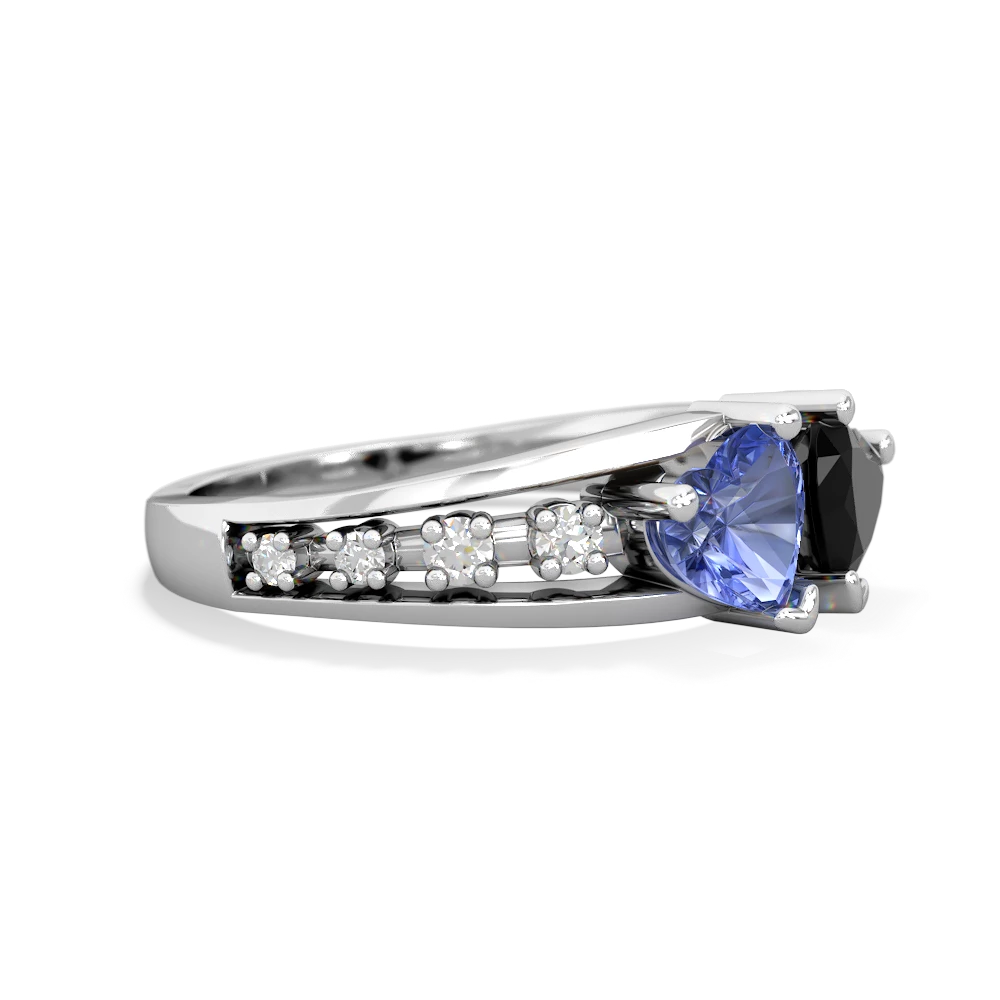 Tanzanite Heart To Heart 14K White Gold ring R3342