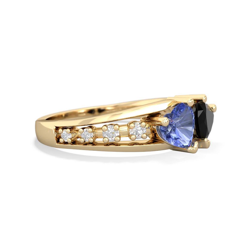 Tanzanite Heart To Heart 14K Yellow Gold ring R3342