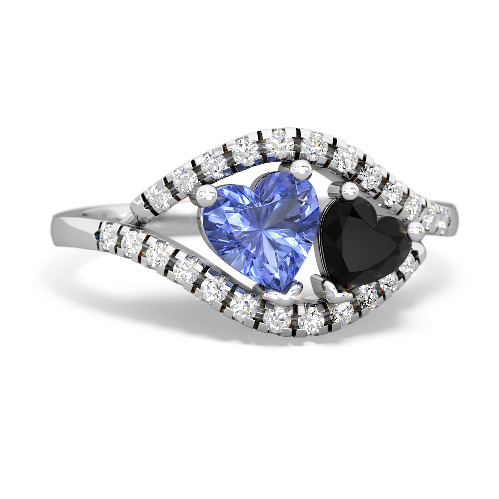 Tanzanite Mother And Child 14K White Gold ring R3010