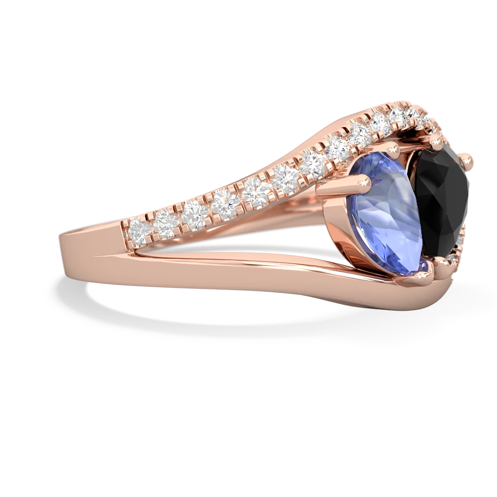 Tanzanite Nestled Heart Keepsake 14K Rose Gold ring R5650