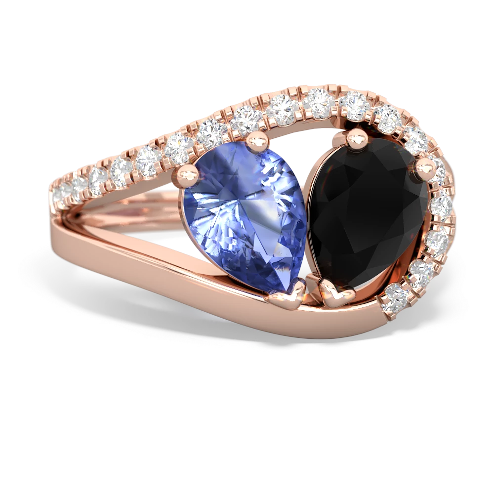 Tanzanite Nestled Heart Keepsake 14K Rose Gold ring R5650