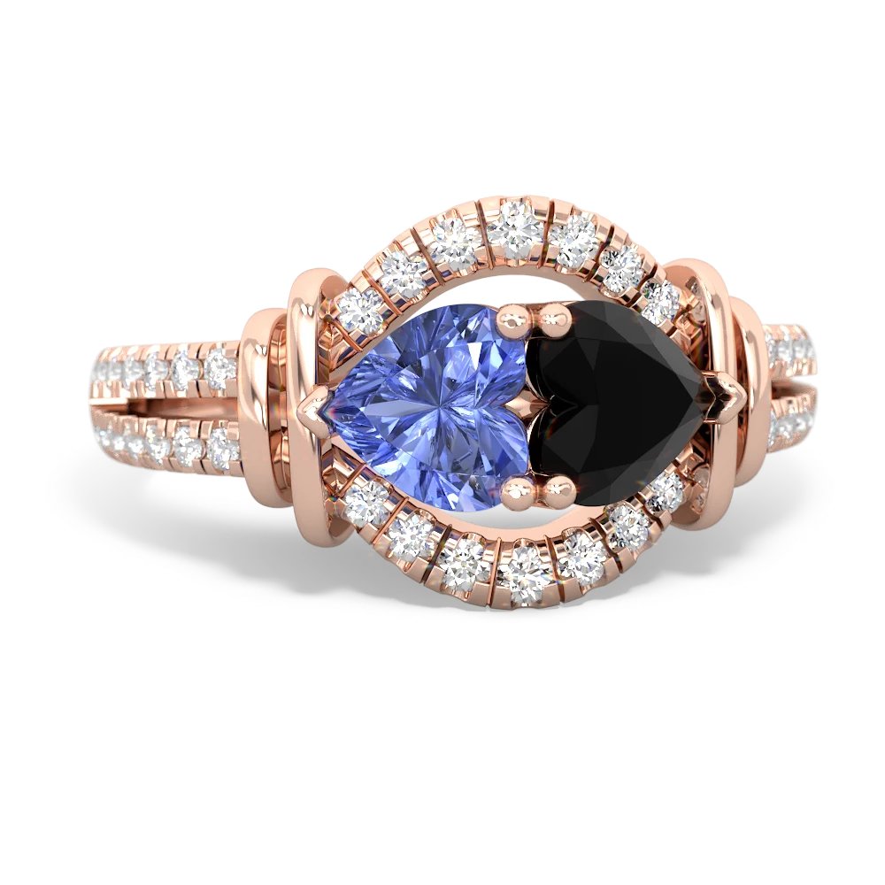 Tanzanite Art-Deco Keepsake 14K Rose Gold ring R5630